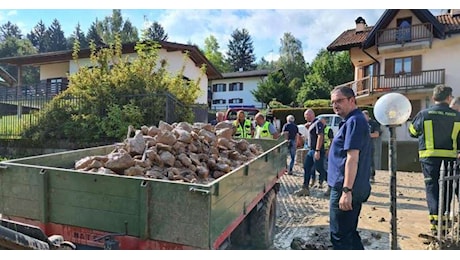 Vigolo Vattaro, colata di detriti e fango sulle case di Prà dei Laresi