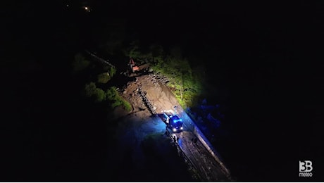 Cronaca meteo - Maltempo Piemonte, frana interrompe la SS640 in Valle Orco: video drone