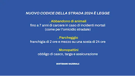 Nuovo codice della strada 2024 per punti: dalle multe ai neopatentati. Quando entra in vigore