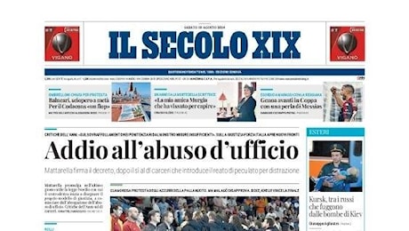 Il Secolo XIX in prima pagina: Genoa avanti in Coppa con una perla di Messias