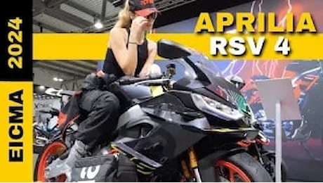 Aprilia, a EICMA nuova RSV4: più cavalli e elettronica predittiva di serie - Video