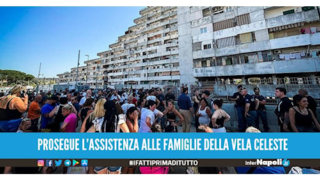 Crollo nella Vela Celeste a Scampia, accolte 350 persone all’interno dell’Università