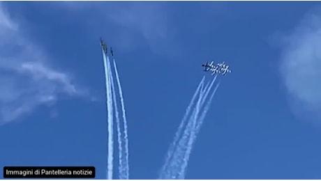 Le prime immagini dell’incidente delle Frecce tricolori a Pantelleria