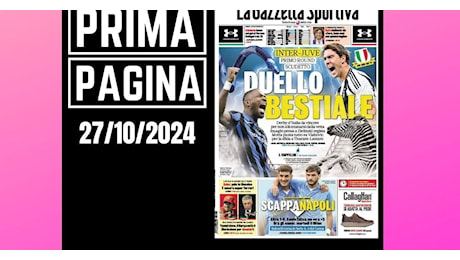 Prima pagina Gazzetta dello Sport: scappa Napoli, 1-0 col Lecce. Ora c’è il Milan