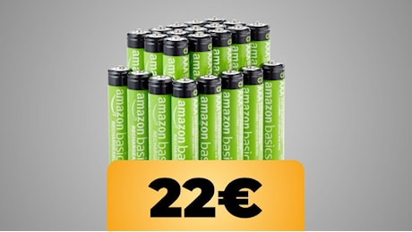 Batterie ricaricabili Amazon Basics di tipo AAA e AA in offerta per il Black Friday 2024