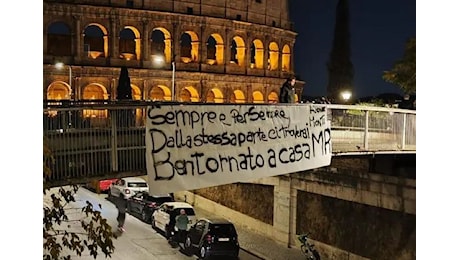 Striscione per Ranieri al Colosseo: Sempre e per sempre....bentornato a casa mister (FOTO)