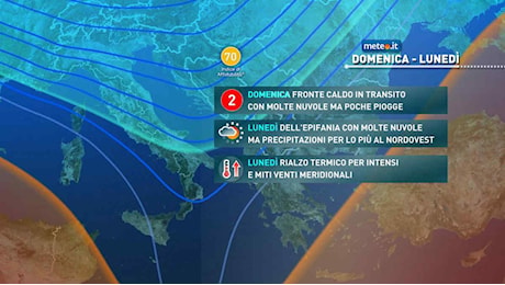 Meteo, l'Epifania porterà sull'Italia la perturbazione n.2