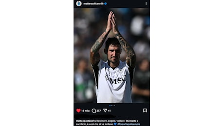 Politano su Instagram: “Mentalità e sacrificio, così si va lontano!”