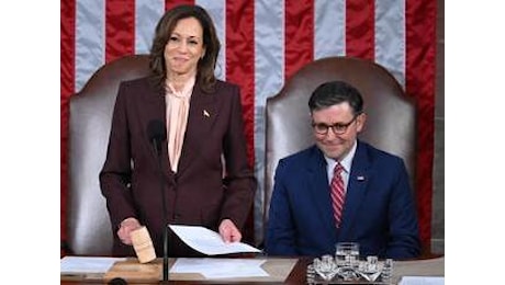 Harris certifica vittoria Trump: 'Ha avuto 312 voti, io 226'