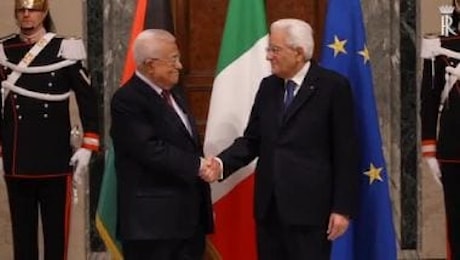 Mattarella accoglie Abu Mazen: benvenuto in Italia, amicizia grande dal 2016