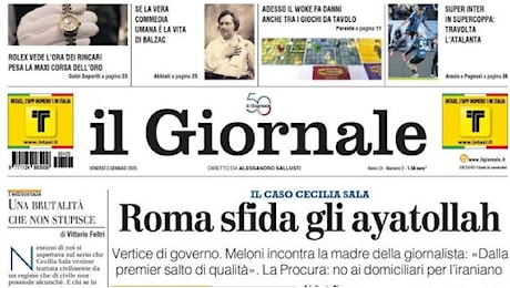 La prima pagina de Il Giornale : Super Inter in Supercoppa: travolta l'Atalanta