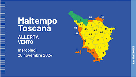 Vento fortissimo e possibili danni, in Toscana è allerta arancione