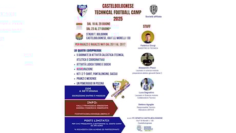 CastelBolognese Technical Football Camp 2025: un'estate all'insegna del calcio e divertimento • [Castel Bolognese news]