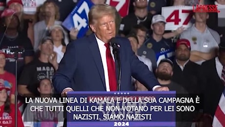 Donald Trump, io nazista?: come stronca Kamala Harris dal palco