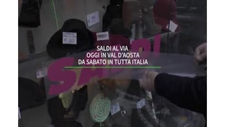 Saldi al via oggi in Val D'Aosta, da sabato in tutta Italia