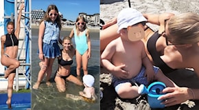 Michelle Hunziker al mare con figlie e nipotino: è iniziata l'estate! Foto e video