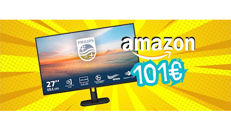 Monitor Philips FHD da 27 pollici in offerta a tempo su Amazon