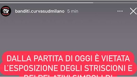 Curva Sud Milano: Da oggi niente striscioni e bandiere. Ecco perchè