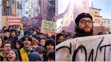 Pisa, studenti in piazza contro la manovra. “No Meloni Day” tra fumogeni e striscioni