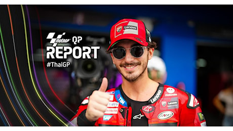 Bagnaia partirà davanti a tutti, Martin e Marc Marquez nella ghiaia