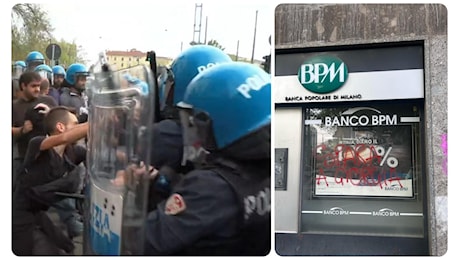 Milano, guerriglia e vandalismi al corteo pro Palestina: sei denunce