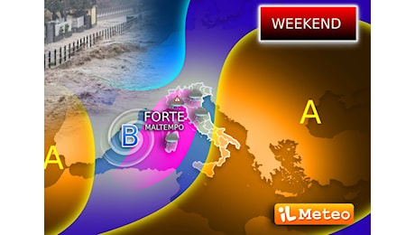 Meteo Weekend: il Maltempo non molla, Sabato e Domenica ancora Nubifragi su parte d'Italia