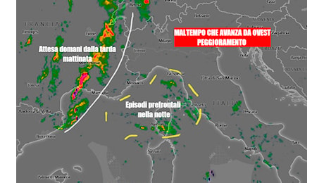 PRIME PIOGGE IN PROSSIMITA' DELLA COSTA, PERTURBAZIONE IN ARRIVO DALLA FRANCIA - meteo Toscana